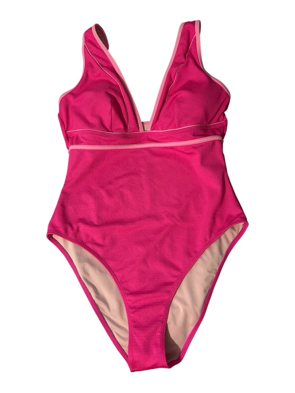 Cupshe Women's One Piece Swimsuit Hot Pink, Padded, Adjustable Straps, Size XL